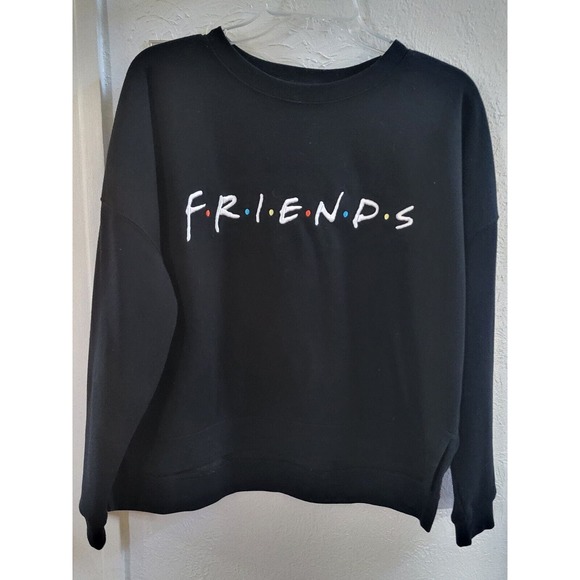 Vintage 90s FRIENDS Sweatshirt Cropped Size Small Fits Oversized and droptail - Picture 1 of 12